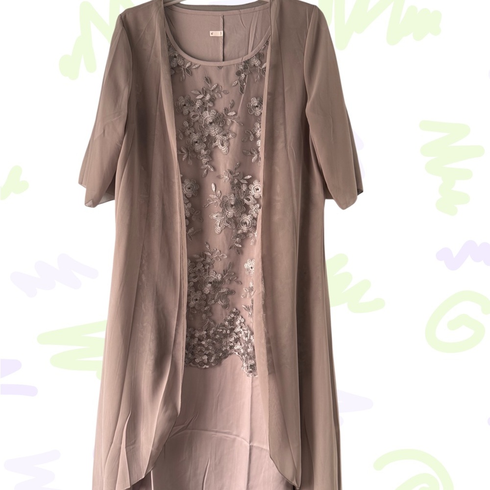 Elegant Floral Embroidered Dress